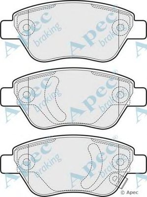 APEC BRAKING pad1521 -  Комплект тормозных колодок, дисковый тормоз